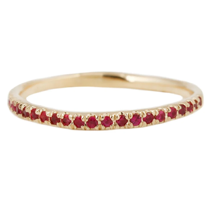 Ruby Half Eternity Band