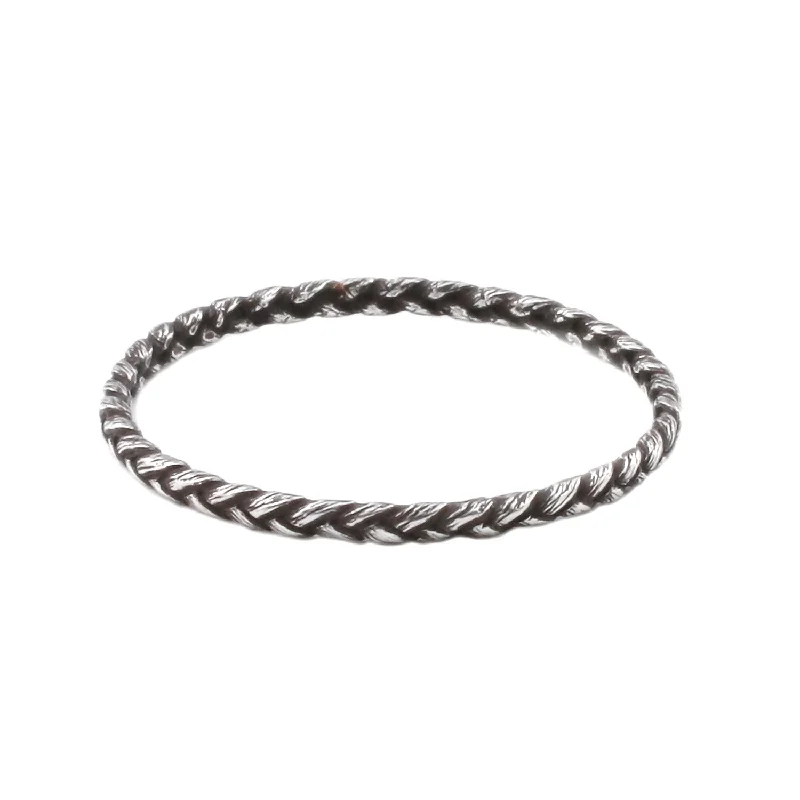 Small Silver Braid Ring