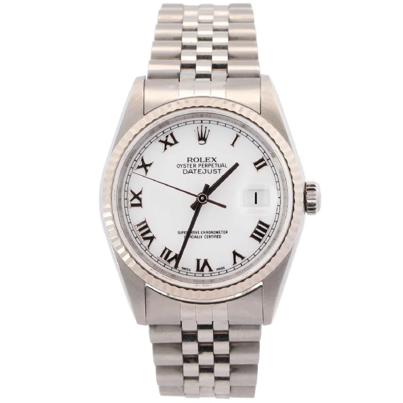 High-Tech Waterproof Watch-Rolex Datejust 36mm White Dial Watch Ref# 16234