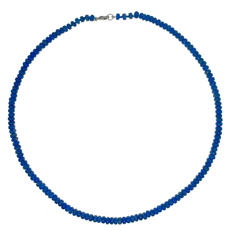 Customizable Pendant Necklace-Beaded Mini Lapis Necklace