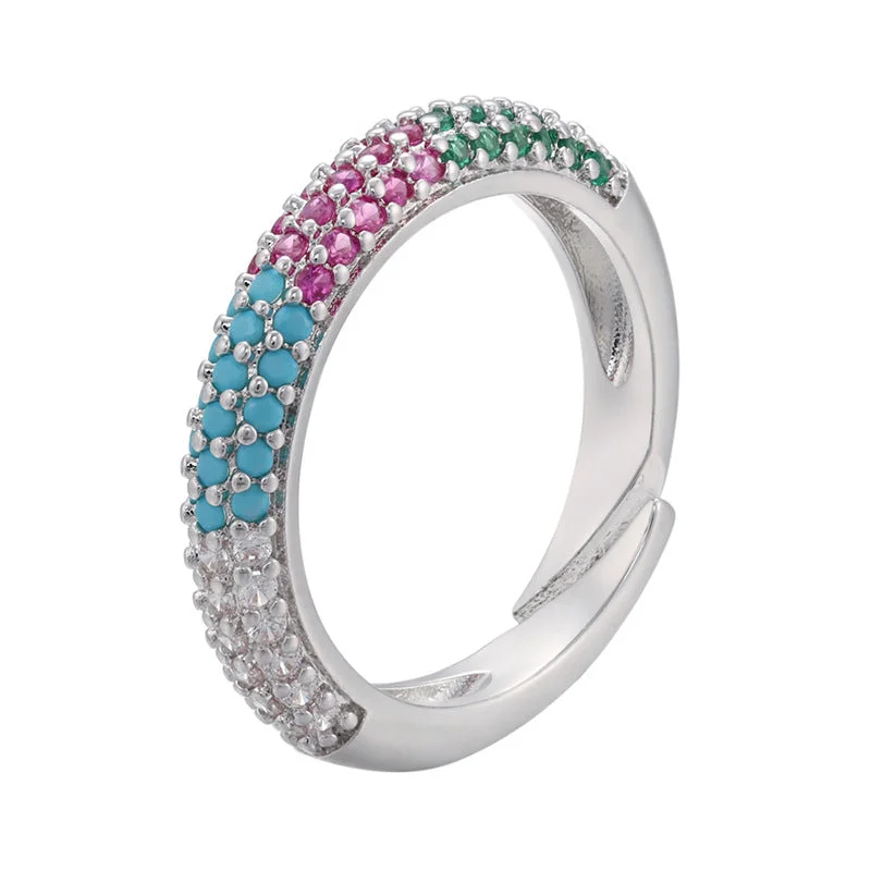 White Gold Color Colorful Crystals