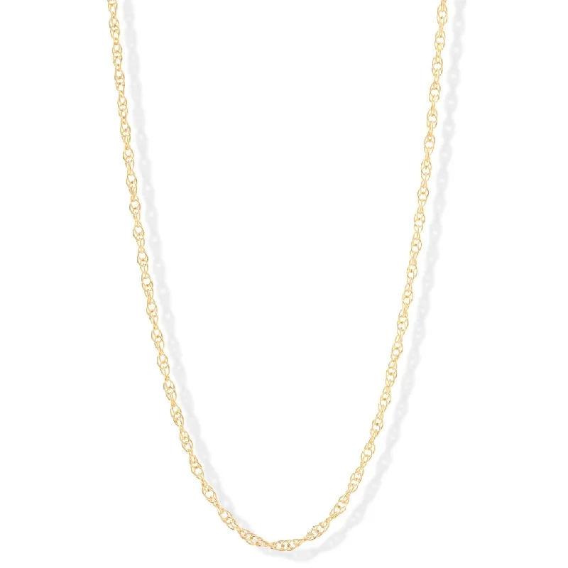 Luxury Diamond Necklace-14k Gold Rope Chain