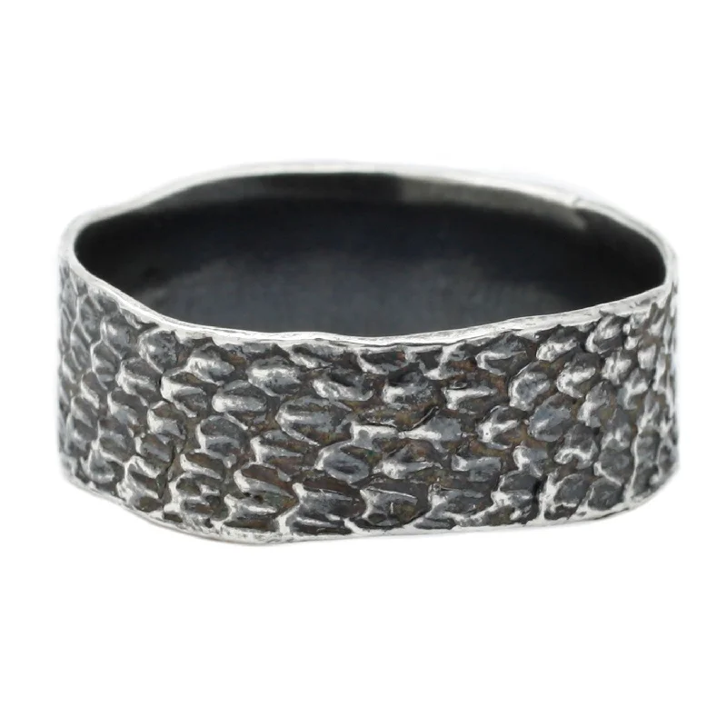 Silver Double Snakeskin Band