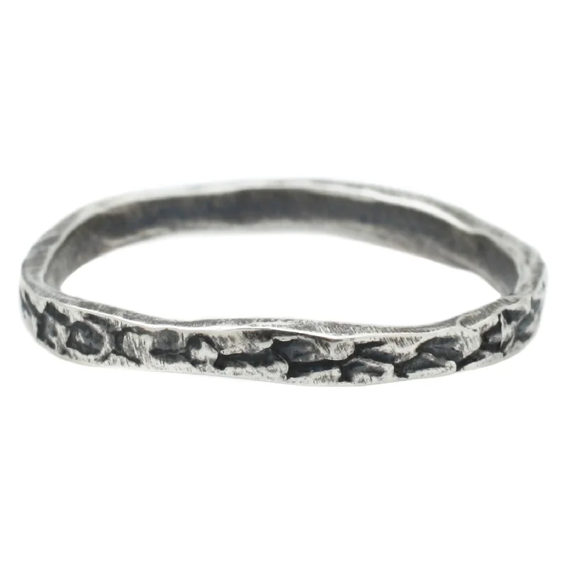 Sterling Silver Snakeskin Stacking Band