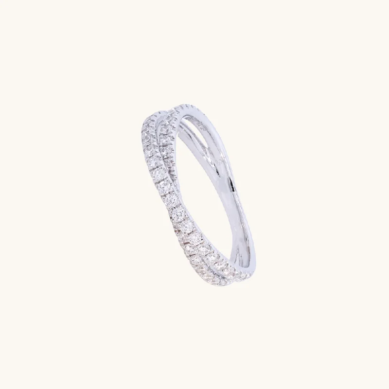 Diamond Crossover Ring