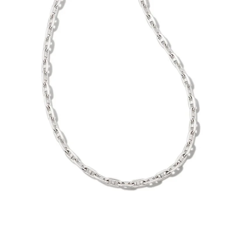 Multi-Layer Gold Necklace-Kendra Scott | Bailey Chain Necklace in Silver