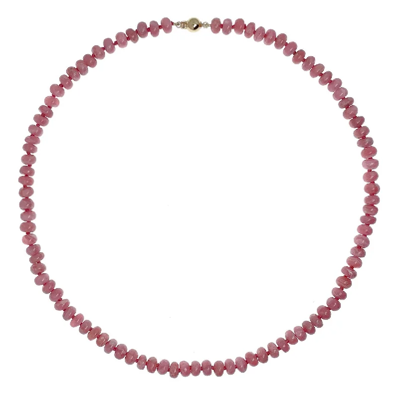 Beautiful Pearl Necklace-Beaded Rhodochrosite Necklace