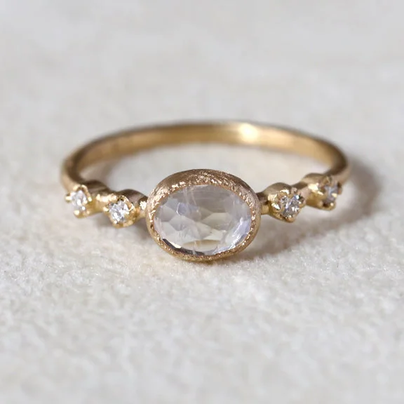 Moonstone muguet ring