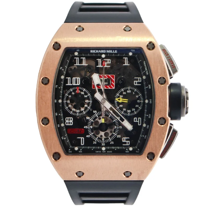 Men's Classic Watch with Date Display-Richard Mille RM011 42mm Openwork Dial Watch Ref# RM011