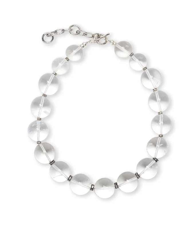 Elegant Wedding Necklace-Silver Moon Collar