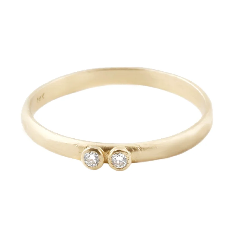 Gold Two Diamond Ring