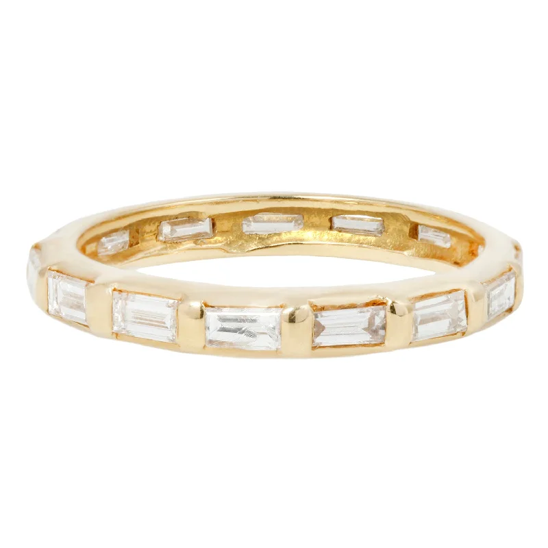 Gold & Diamond Baguette Eternity Band