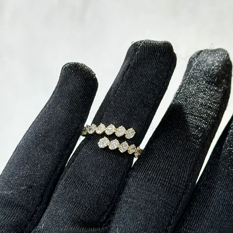 Yellow Gold Oval Diamond Wrap Ring