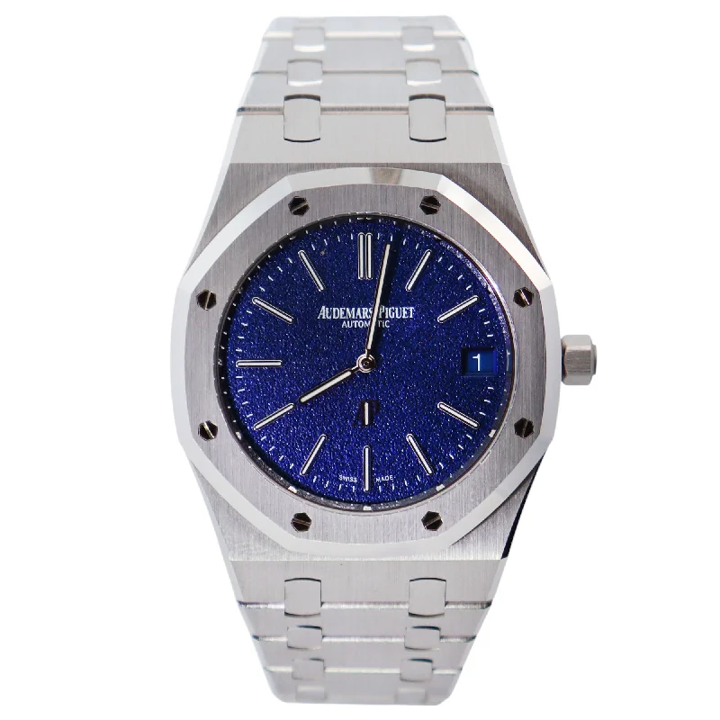 Designer Women's Smartwatch-Audemars Piguet Royal Oak 39mm Blue Dial Watch Ref# 16202BC.OO.1240BC.02