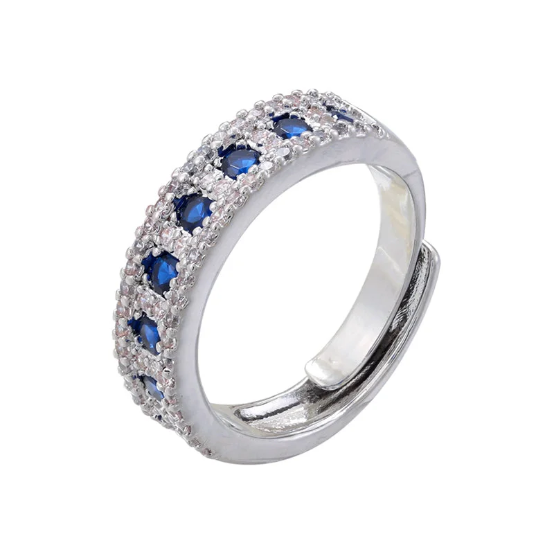 White Gold Color Blue Diamond