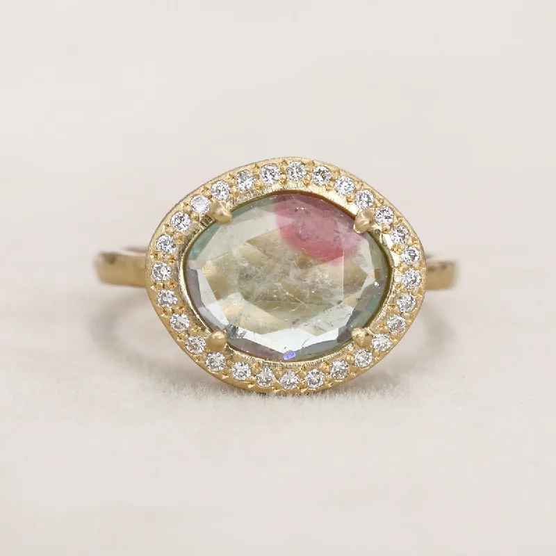 1.89ct Pale watermelon Tourmaline Ring