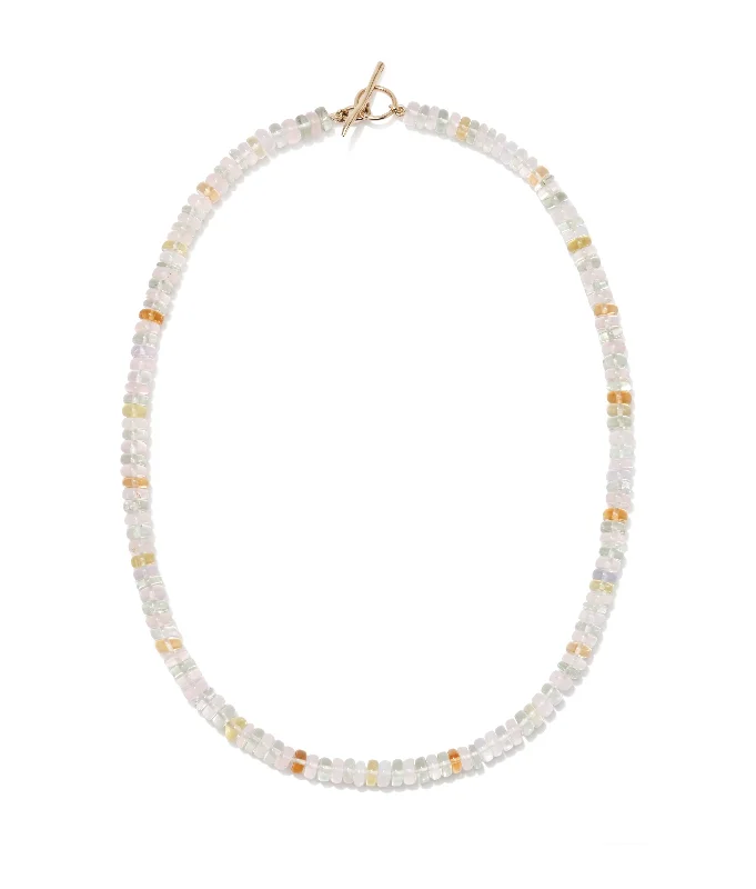 Vintage Diamond Necklace-Mixed Semiprecious Stone & 14k Gold Necklace